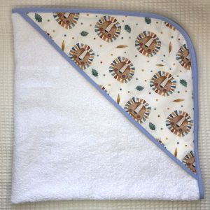Capa de baño toalla para bebe con capucha con cabezas de león